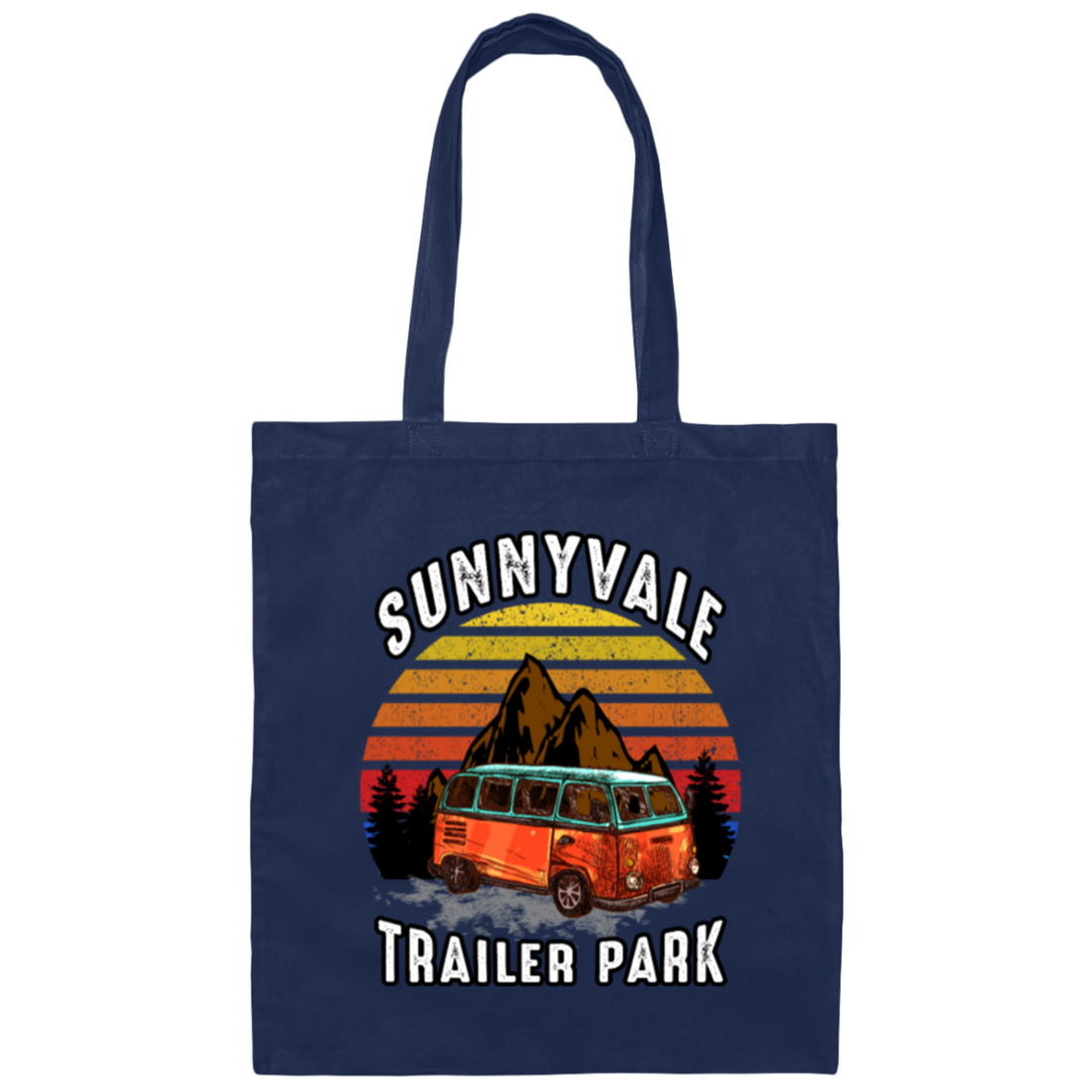 Retro Sunnyvale Trailer Park Essential Vintage Canvas Tote Bag