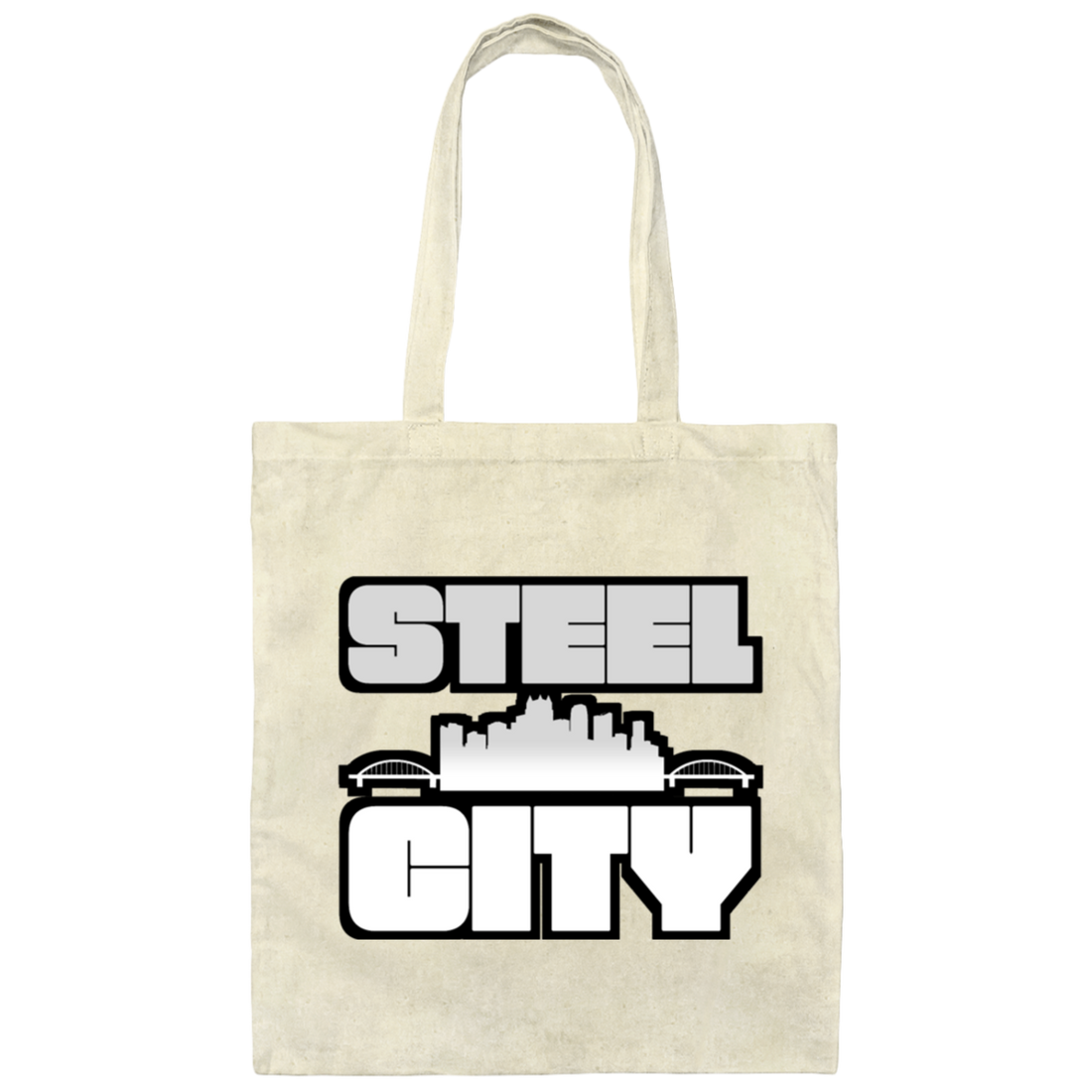 Steel City, Skyline Pennsylvania Pride, Steeler, Pittsburgh Gifts Canvas Tote Bag