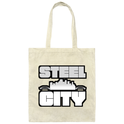 Steel City, Skyline Pennsylvania Pride, Steeler, Pittsburgh Gifts Canvas Tote Bag