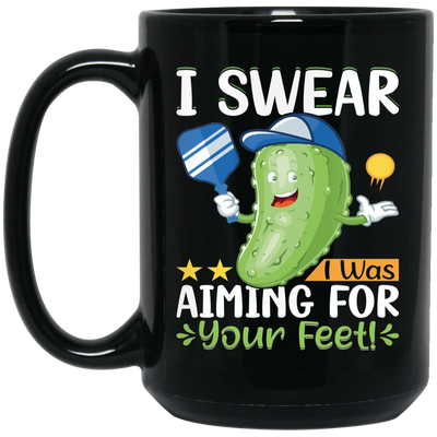 I Swear I Was Aiming For Your Feet, Cucumber Lover Black Mug