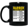 Funny Barber Gift, Barber Sayings, Barber Hourly Rate Gifts, Love Baber Black Mug