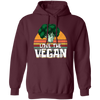 Retro Vegetable, Vegetarian Lover Gift, Love The Vegan Pullover Hoodie