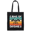 Game Of Drones, Retro Drone, Remote Helicopter Canvas Tote Bag