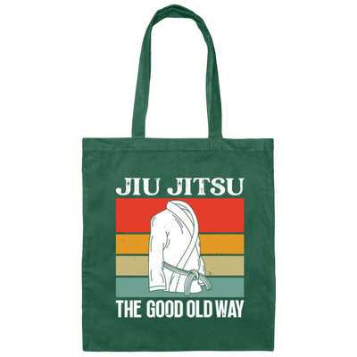 Jiu-jitsu Lover, Jiujitsu Is The Good Old Way, Retro Martial Arts Canvas Tote Bag
