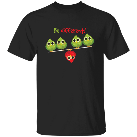 Cute Bird Gift, Funny Bird, Be Different, Different Bird, Be Yourself Unisex T-Shirt