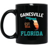 Gainesville, Florida, EST 1854, Retro Florida, American State Black Mug