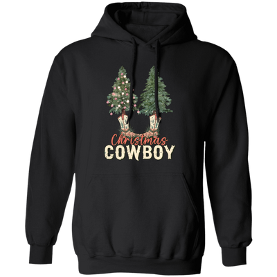 Christmas Tree, Christmas Cowboy, Cowboy, Merry Christmas Pullover Hoodie