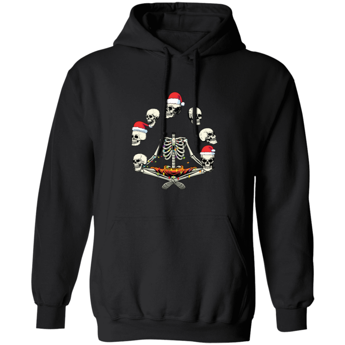 Happy Halloween, Funny Halloween, Skeleton Play With Skulls, Merry Christmas, Trendy Christmas Pullover Hoodie