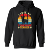 I Love My Yorkshire Terrier, Retro Yorkshire, Yorkshire Silhouette Pullover Hoodie