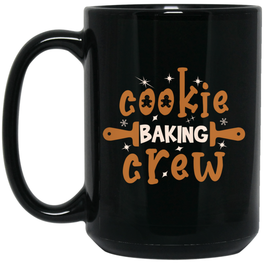 Cookie Baking Crew, Merry Christmas, Trendy Christmas, Xmas Cookie Black Mug