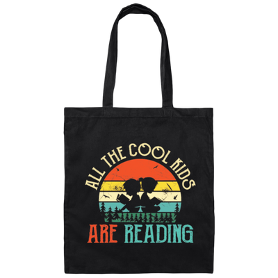 Best Bookworm, All The Cool Kids Are Reading Books, Love Books Retro Canvas Tote Bag