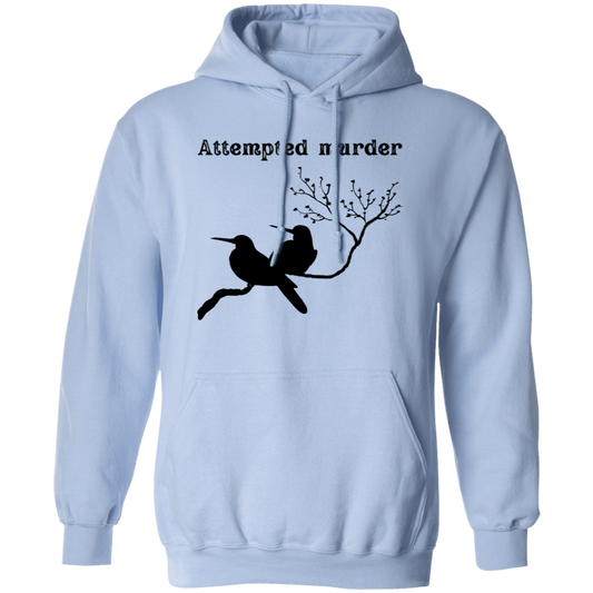 Attempted Murder, Couple Birds, Love Birds Silhouette Pullover Hoodie
