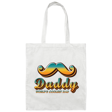 Daddy World's Coolest Dad, Best Of Dad, Father's Day Gift Canvas Tote Bag