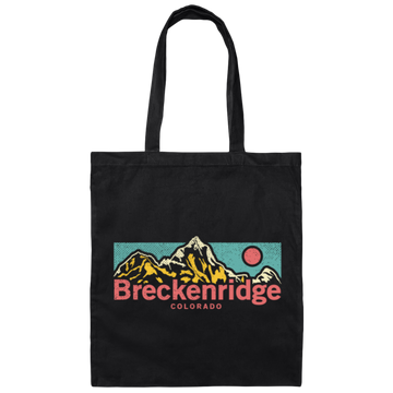 Retro Breckenridge Colorado Outdoors Adventure Mountain Canvas Tote Bag
