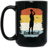 Volleyball Lover, Hoops Retro Style, Vintage Volleyball, Retro Sport Black Mug