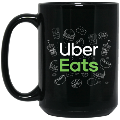 Uber Eats Gift, Uber Eats Driver, Uber Eats Design, Gift For Uber Eats Driver LYP04 Black Mug