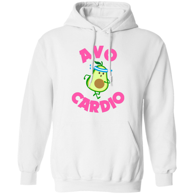 Stay comfortable and fashionable in this Avo-cardio Avocado Do Cardio Pullover Hoodie. Crafted from a soft and lightweight blend of materials, it features an avocado graphic, ribbed cuffs and waistband, and a roomy pocket. A funky and fun addition to any wardrobe.