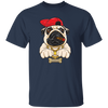 Funny Cartoon Hip Hop Pug Dog, Pug Love Gift, Cool Pug, Rich Pug Unisex T-Shirt