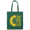 I Am Just Here To Pet All The Dogs, Sunflower Retro Style Canvas Tote Bag