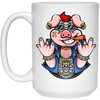 Gangster Pig, Cool Pig, Love Pig, Cute Pig, Pig Lover White Mug