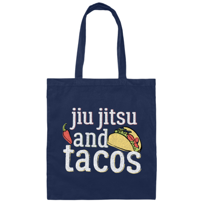 Tacos Jiu Jitsu For Bjj Funny Gift White Gift Canvas Tote Bag