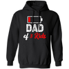 Dad Of 3 Kids, Out Of Battery, Father's Day Gift, Dad Gift white Pullover Hoodie