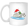 Shipping Cruise, Cruise Xmas, Love Cruise, Xmas Hat, Merry Christmas, Trendy Christmas White Mug