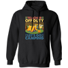 Let's Go Camping Vintage, Teacher Off Duty, Teacher Vacation, Camping Gift Lover Pullover Hoodie