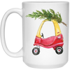 Baby Car Watercolor, Car Bring Xmas Tree, Cute Xmas Car, Merry Christmas, Trendy Chrismas White Mug