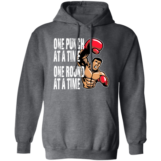 Boxing Lover, Punch Fighter, One Punch At A Time, One Round Pullover Hoodie