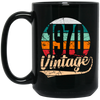 1970 Vintage Gift, Retro 1970, 1970 Vintage Design, Birthday Gift For 1970 Black Mug