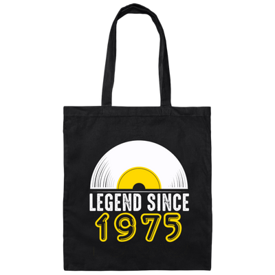 Birthday Present Legend Since 1975 Record Gift Canvas Tote Bag