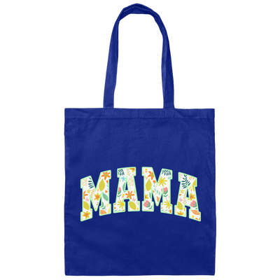 Mama Gift, Floral Mama, Mama Varsity, Mama Design, Mother's Day-green Canvas Tote Bag
