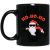 Ho Ho Ho, Funny Santa Claus, Cool Santa, Santa Jump To The House, Merry Christmas, Trendy Christmas Black Mug