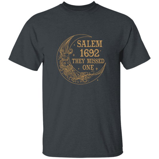 Salem 1692, They Missed One, Salem Floral Moon Unisex T-Shirt