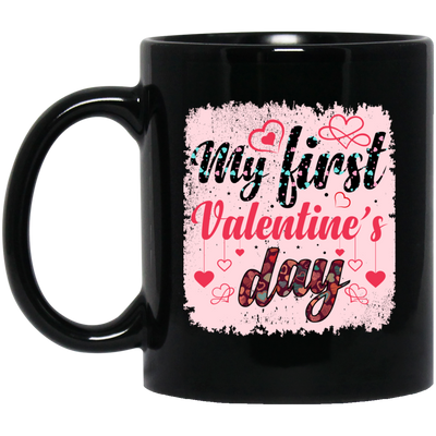 Love This Day, My First Valentine, Couple Anniversary Day, Valentine's Day, Trendy Valentine Black Mug