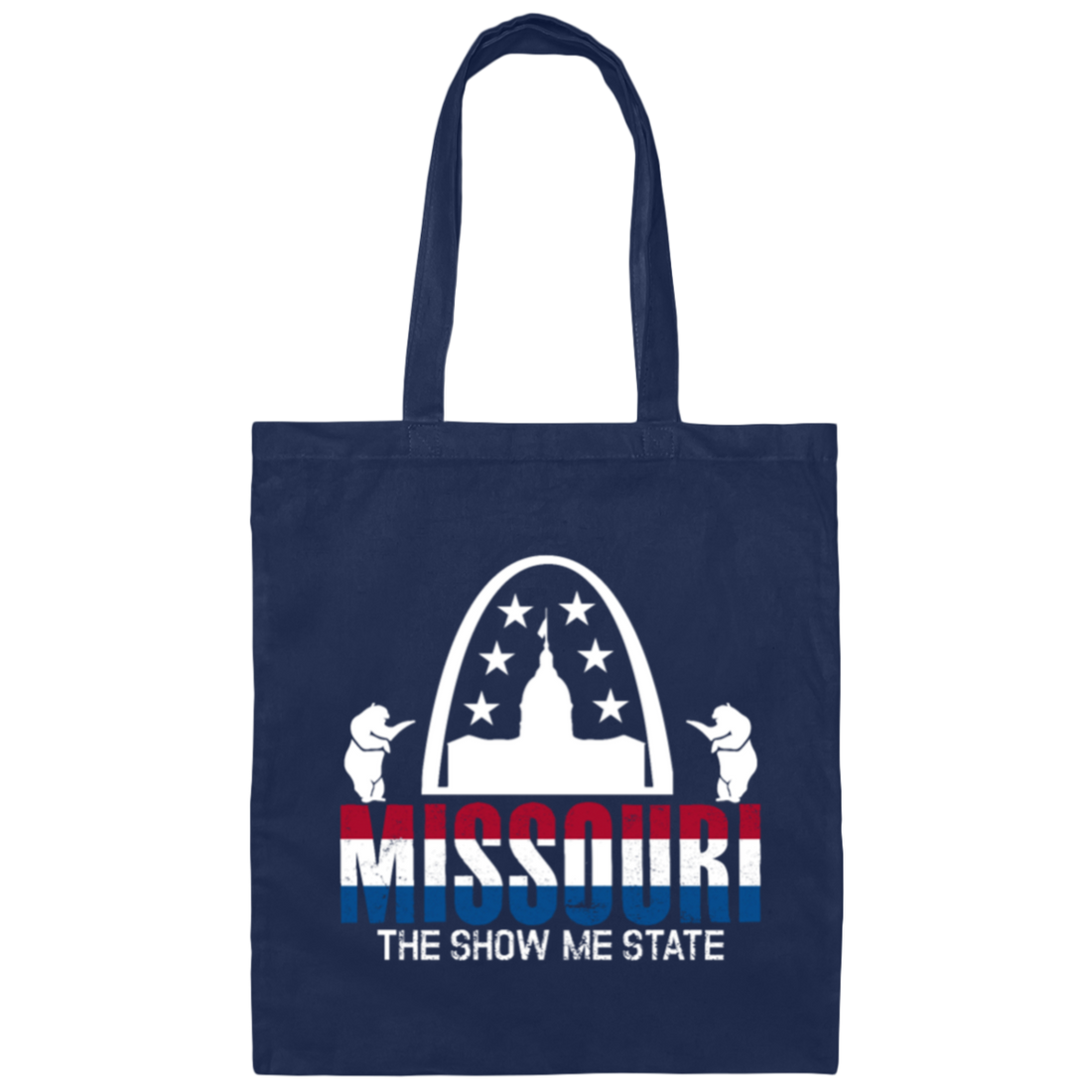 Missouri State, USA America States Bears Columbia Canvas Tote Bag