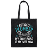 Funny Retired Plumber Gift, Heating Engineer Canvas Tote Bag