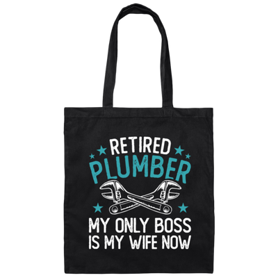 Funny Retired Plumber Gift, Heating Engineer Canvas Tote Bag