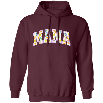 Mama Gift, Floral Mama, Mama Varsity, Mama Design, Mother's Day-purple Pullover Hoodie