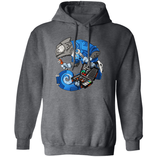 Car Mechanic, Chameleon Monster, Mechanic Monster, Big Mechanic Pullover Hoodie