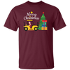 Merry Christmas, Santa Drive Tractor, Farmer Xmas Unisex T-Shirt