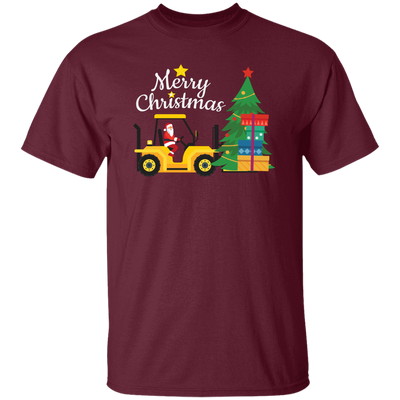 Merry Christmas, Santa Drive Tractor, Farmer Xmas Unisex T-Shirt