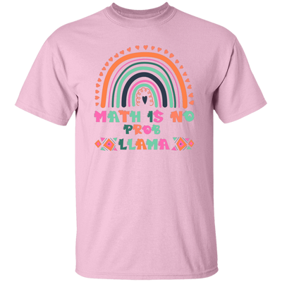 Math Is No Prob-Llama, No Problem, Retro Rainbow Unisex T-Shirt