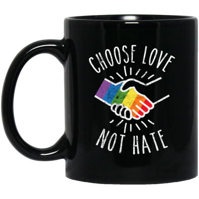 Choose Love Not Hate, Pride's Day Gifts, Lgbt Peace Black Mug