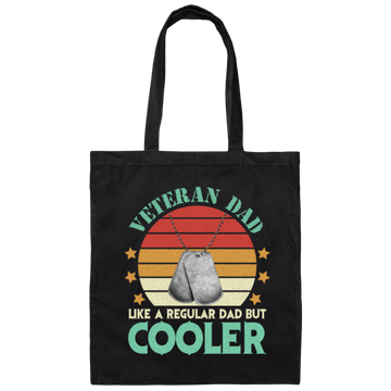 Veteran Dad Definition, Retro Dad Gift, Cooler Dad Vintage Canvas Tote Bag