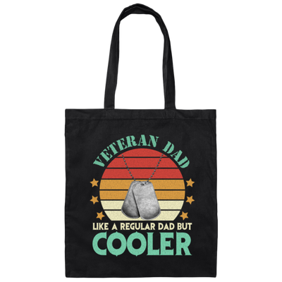 Veteran Dad Definition, Retro Dad Gift, Cooler Dad Vintage Canvas Tote Bag