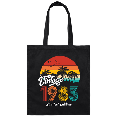 Vintage 1983, 1983 Birthday, 1983 Limited Edition, 1983 Retro Canvas Tote Bag