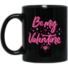 Be My Valentine, Love Valentine, Valentine Gift, Pink Heart, Valentine's Day, Trendy Valentine Black Mug