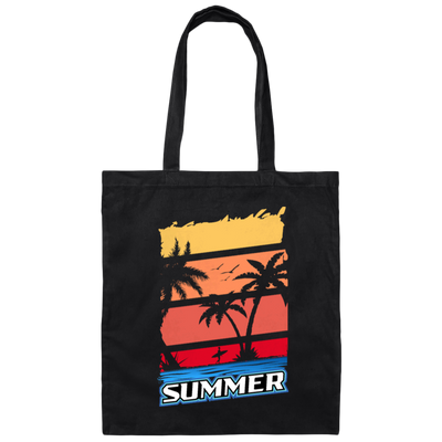 Summer Vibes, Retro Summer, Vintage Summer, Love Summer, Go To Beach Canvas Tote Bag